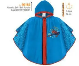 Chubasquero Capa Impermeable Spiderman