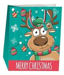 Bolsa Regalo Navidad con Etiqueta Diseños Surtidos