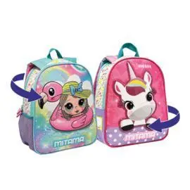 Mochila Mitama Spinny Niña Reversible Uni Flamingo