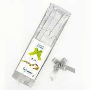 Lazo Automatico 6800 Cinta Satinada 15 mm Plata