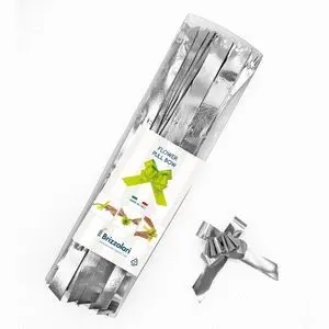 Lazo Automatico 6870 Cinta Metalizada 15 mm Plata