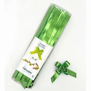 Lazo Automatico 6870 Cinta Metalizada 15 mm Verde