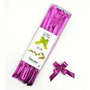 Lazo Automatico 6870 Cinta Metalizada 15 mm Fucsia