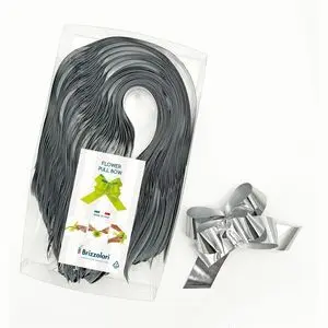 Lazo Automatico 6870 Cinta Metalizada 30 mm Plata
