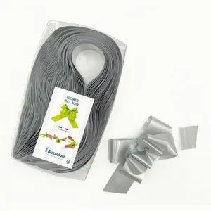 Lazo Automatico 6800 Cinta Satinada 50 mm Plata