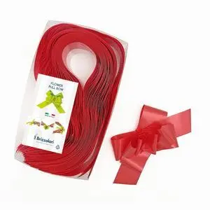Lazo Automatico 6800 Cinta Satinada 50 mm Rojo