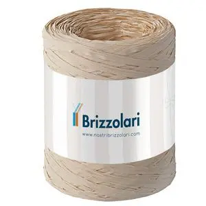 Rollo Cinta Regalo Rafia 6802 5 mm 200 Mt Natural