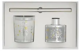 Estuche 50Ml+Sticks+Vela 70Gr Arbol Mariposas Vain