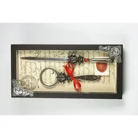 Set Lupa + Abrecartas Plata Flor de Lys