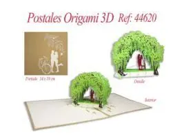 Postal 3D Origami Parejita