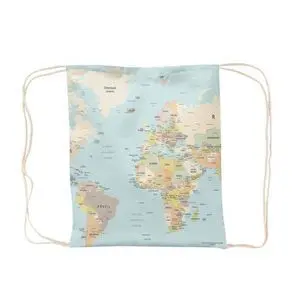 Saquito de Cuerdas Algodon 38X46Cm Mapa