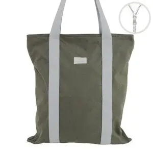 Bolsa Cremallera Algodon Verde