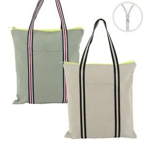 Bolsa Algodon con Cremalera Greta Surtidas
