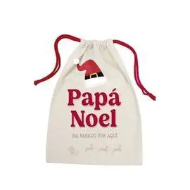 Bolsa Algodon Papa Noel Surtidas
