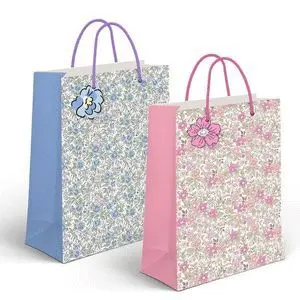 Bolsa Papel Xl 33 X 10 X 45Cm Flores Surtidas
