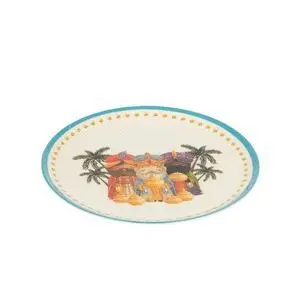 Plato Postre 20Cm Melamina 90Gr Reyes Magos