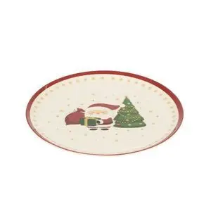 Plato Postre 20Cm Melamina 90Gr Papa Noel