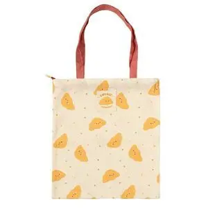 Bolsa Algodon con Cremallera Croissant