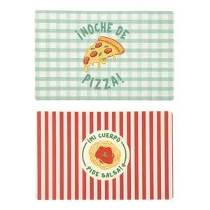 Mantel Individual Plastico Pizza y Pasta Surtidos