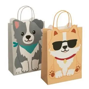 Bolsa Papel M 23 X 10 X 18Cm Forma Perro Surtidos