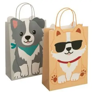 Bolsa Papel L 26 X 10 X 32Cm Forma Perro Surtidos