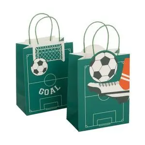 Bolsa Papel S 11. 5X6. 7X 14Cm Futbol Surtidos