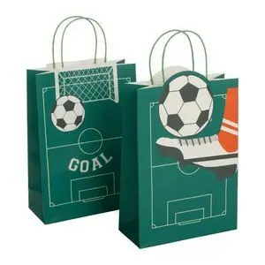 Bolsa Papel M 23 X 10 X 18Cm Forma Futbol Surtidos