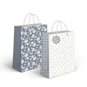 Bolsa Papel M 23 X 10 X 18Cm Grey Surtidas