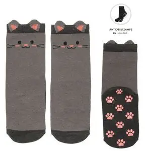 Calcetines Infantiles Antideslizantes Gato Tallas