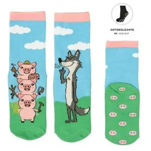 Calcetines Infantiles Antideslizantes Tres Cerdito