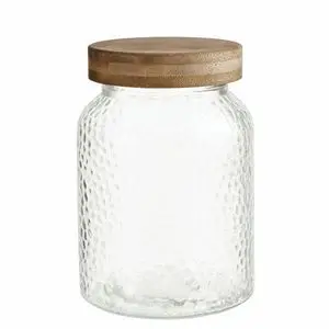 Bote Cocina 900Ml Tapa Bambu Oscuro
