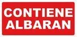 Etiqueta Rollo Contiene Albaran 200U