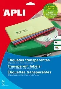 Etiquetas Transparentes Permanentes 210,0 X 297,0