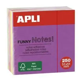 Notas Adhesivas 51X51Mm Mini-Cubo 250 Hojas Colore