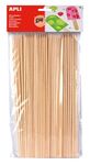 PALOS PINCHO DE MADERA 200X3 NATURAL 50 UNIDADES