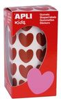 GOMETS CORAZON ROJO 20 X 18 MM ROLLO 900 UDS