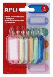 Llaveros Colores Translucidos Surtidos en Blister