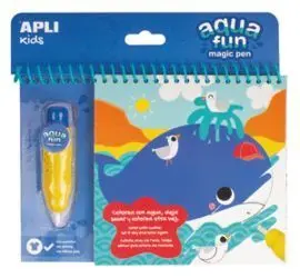 Bloc Colorear Pincel Agua Marino 6 Hojas