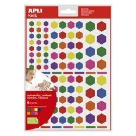 Bolsa Gomets Hexagonales Removibles Multicolor 6 H