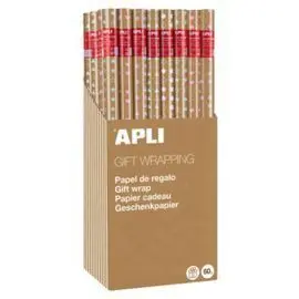Expositor 55 Rollos Papel Regalo Kraft 60 Gr 2 X 0