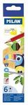 LAPIZ MILAN HEXAGONAL 6 COLORES SURTIDOS