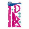 ESTUCHE DE DIBUJO 4 REGLAS ROSA