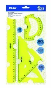 Juego Reglas Milan 30Cm Flexible Amarillo