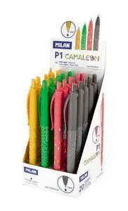 Expositor 20 Boligrafos P1 Camaleon Tinta Azul
