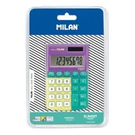 Calculadora Milan 8 Digitos Pocket Sunset Turquesa