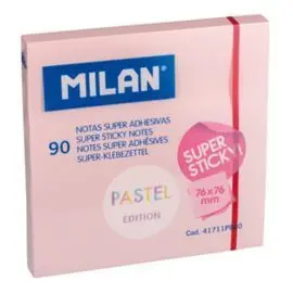 Nota Super Adhesiva Milan 76X76 90 Hojas Rosa Past