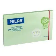 Nota Super Adhesiva Milan 76X127 90 Hojas Verde Pa