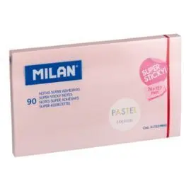 Nota Super Adhesiva Milan 76X127 90 Hojas Rosa Pas