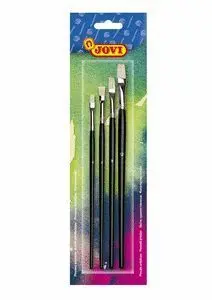Blister 4 ud Pincel Jovi Pelo de Cerda Nº 4. 6. 8.