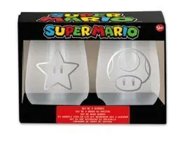 Set 2 Vasos de Cristal 510 Ml Super Mario